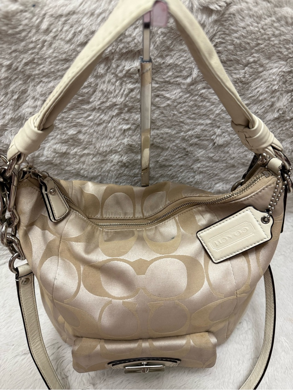 Y2k Coach Kristin Signature Sateen Hobo Bag - Gem